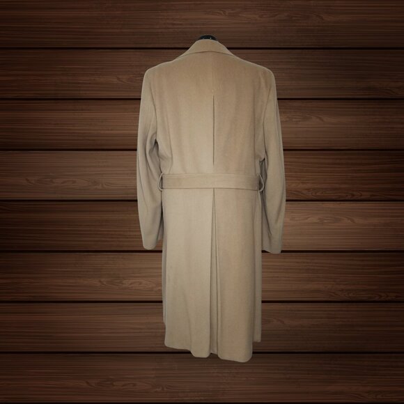 Foxwood Fashions Made in USA Beige 100% Wool Overcoat, Medium - Picture 6 of 14